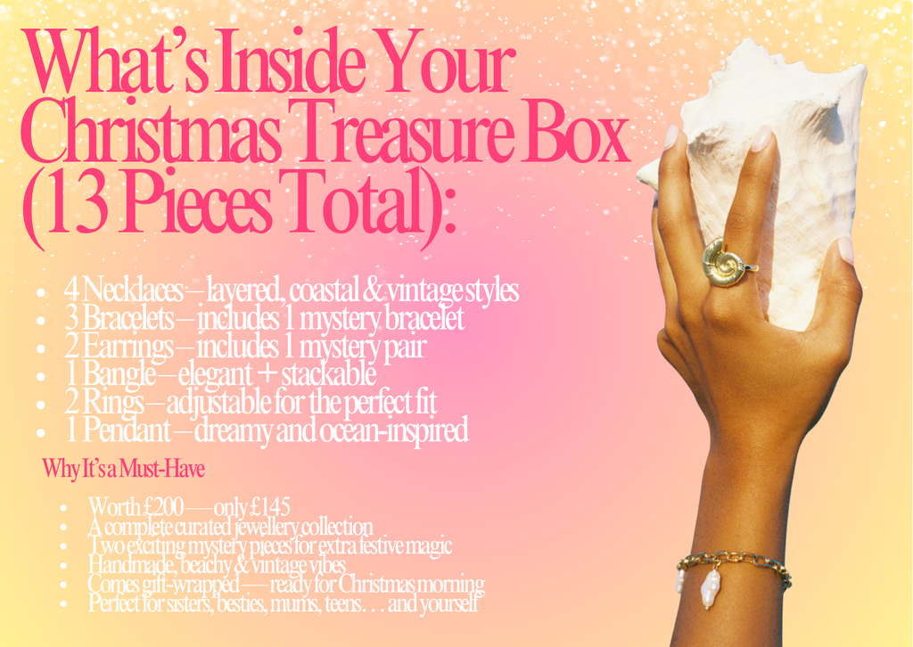 Wave Christmas Treasure Box – 13 Piece Jewellery Set (Worth £200)
