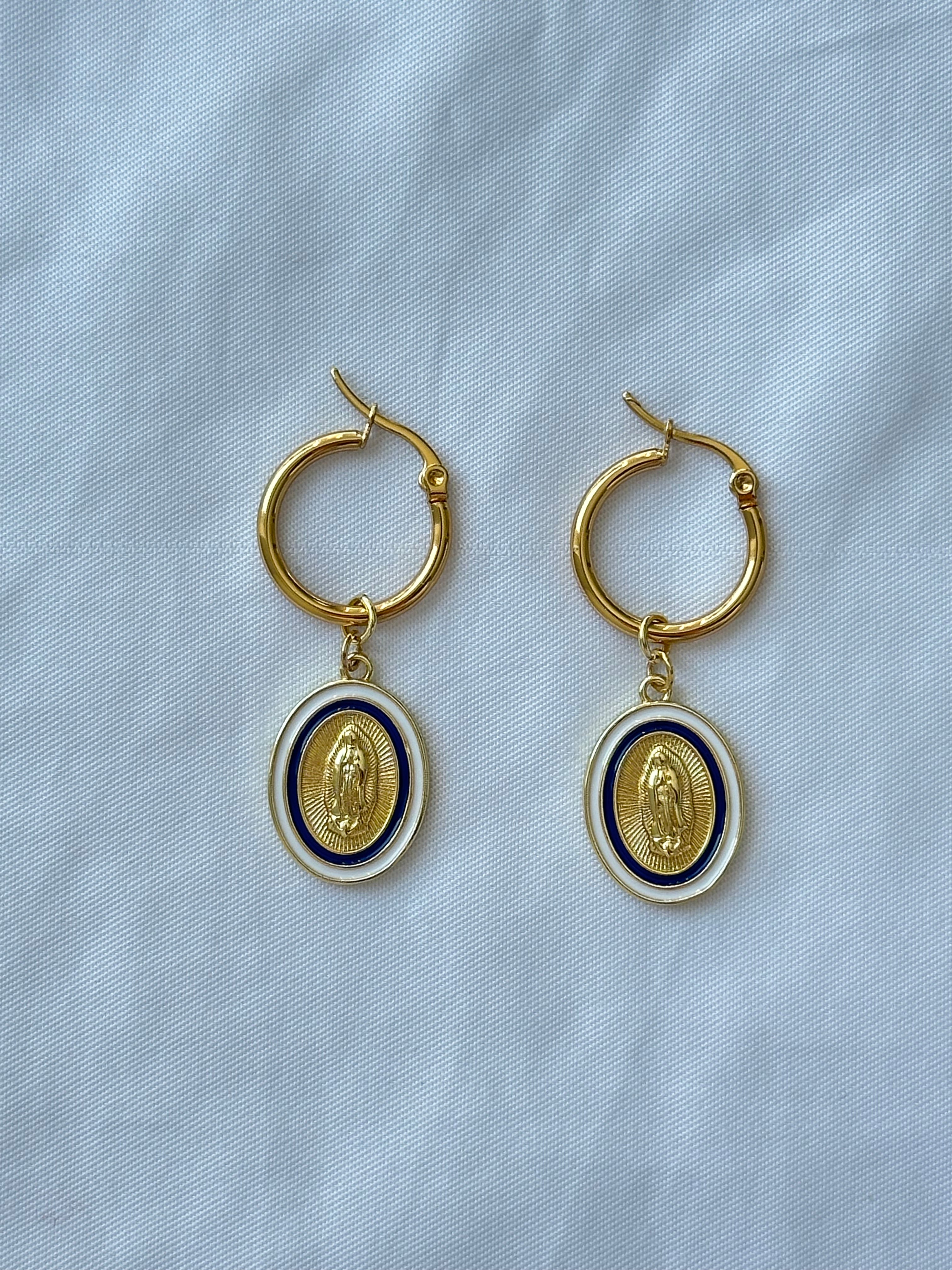 Navy Earrings