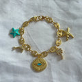 Aquamarine Charm Bracelet