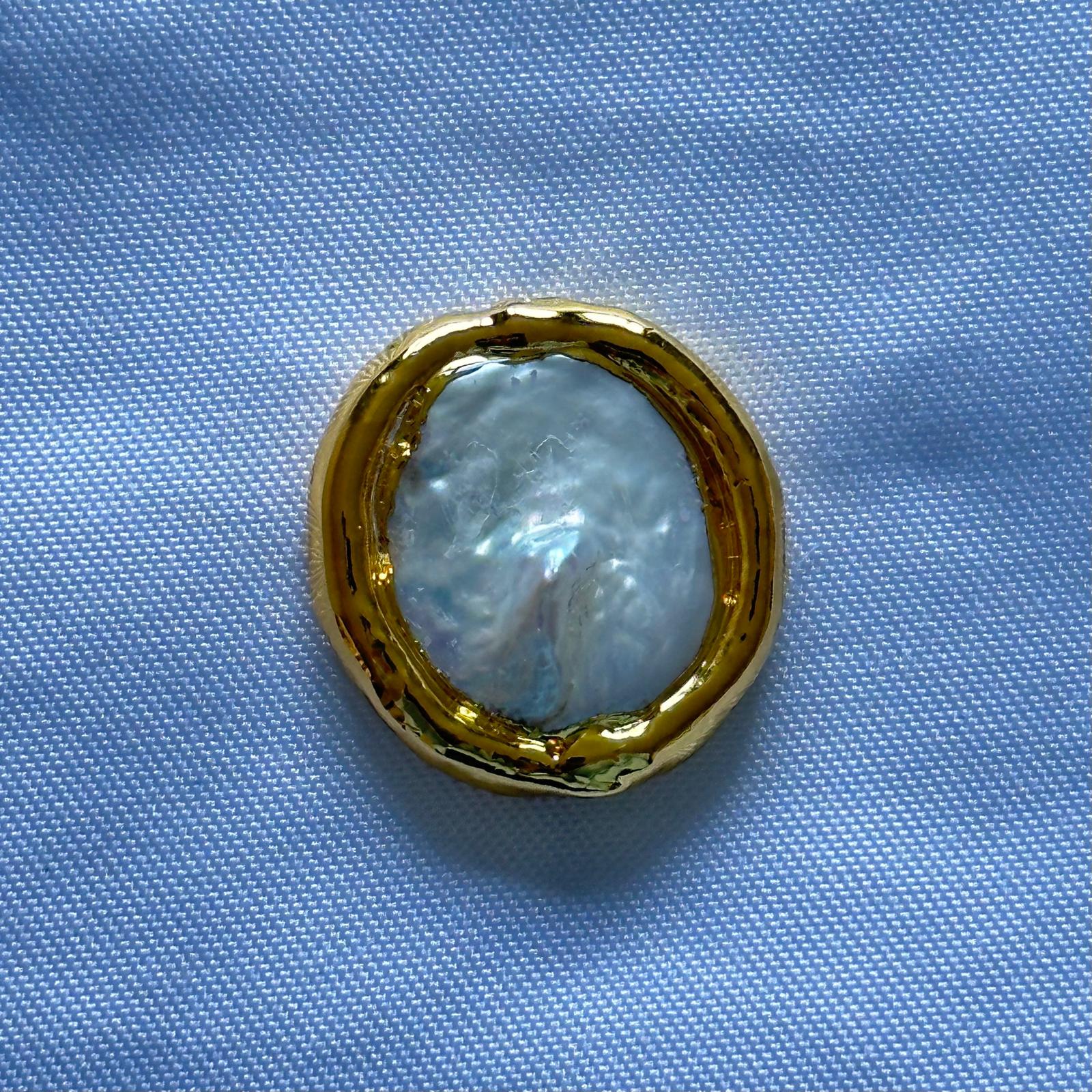 Gold Pearl Charm
