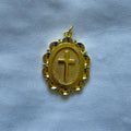 Oval Cross Charm