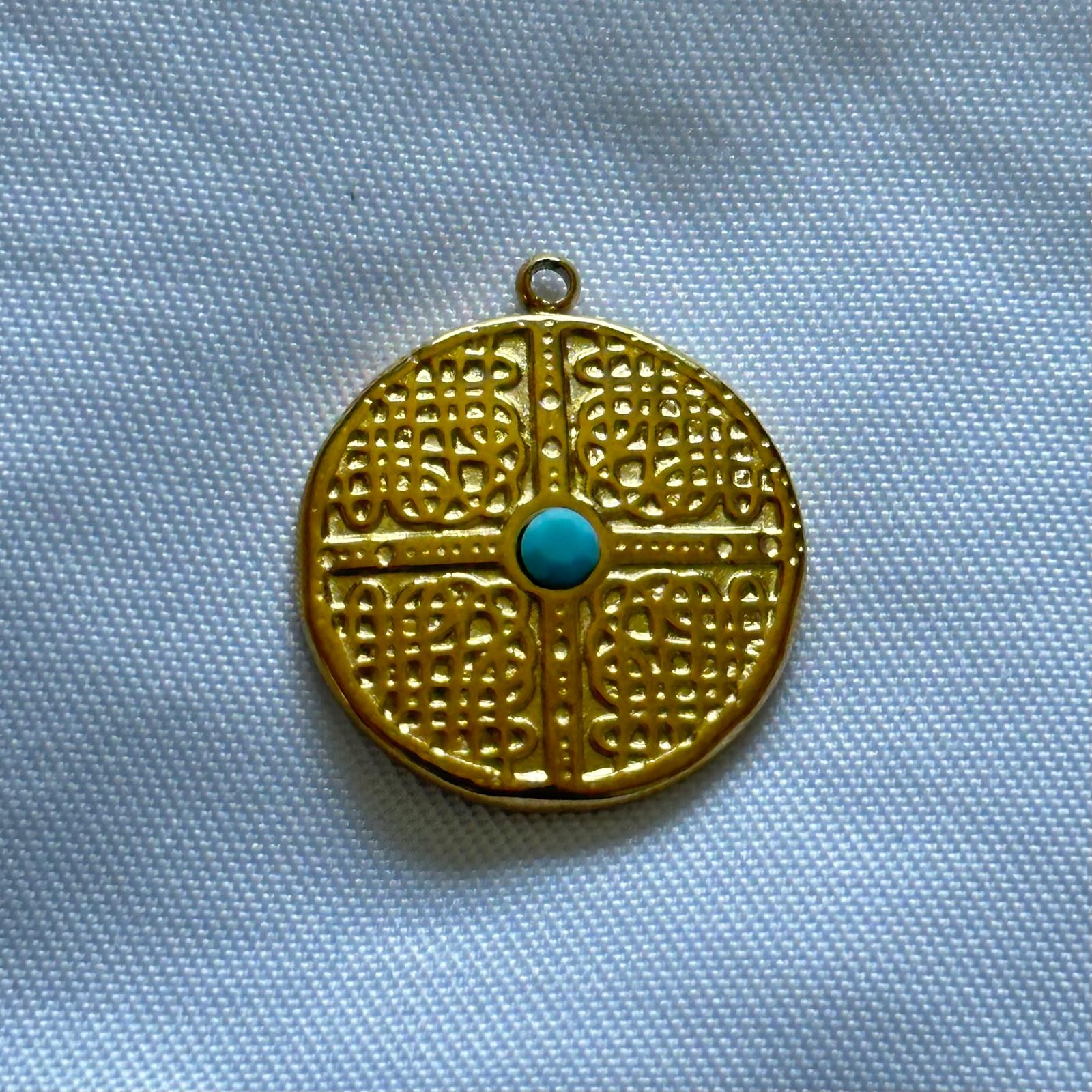 Blue Coin Charm