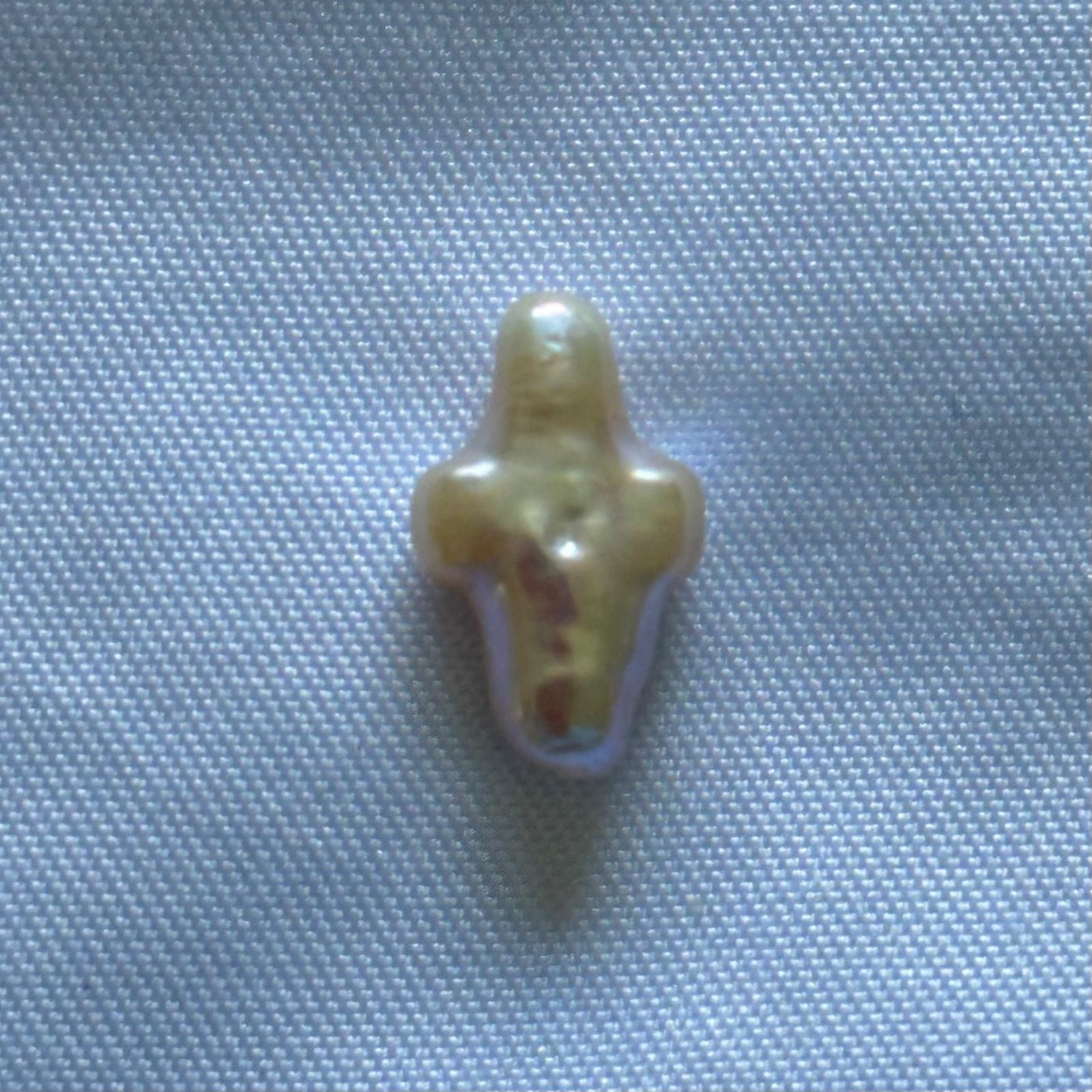 Small pearl cross Charm