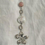 Floral Casscade Long Necklace Silver