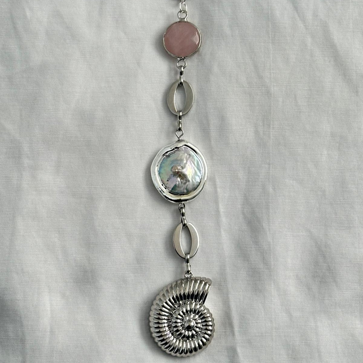 Ariel Long Necklace Silver