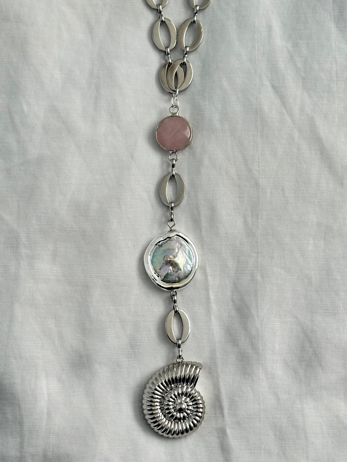 Ariel Long Necklace Silver