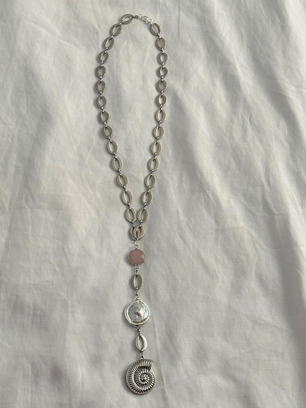 Ariel Long Necklace Silver