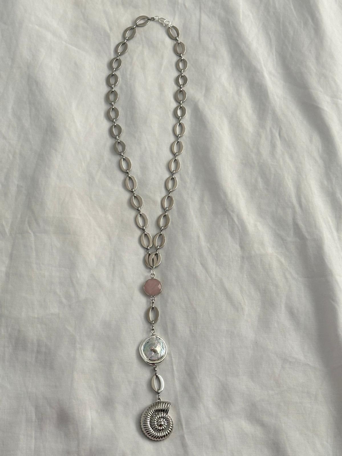 Ariel Long Necklace Silver