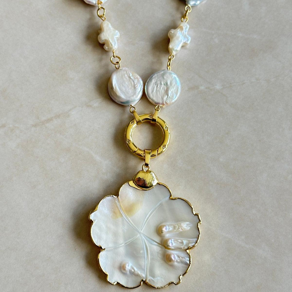 Petal Pearl Necklace