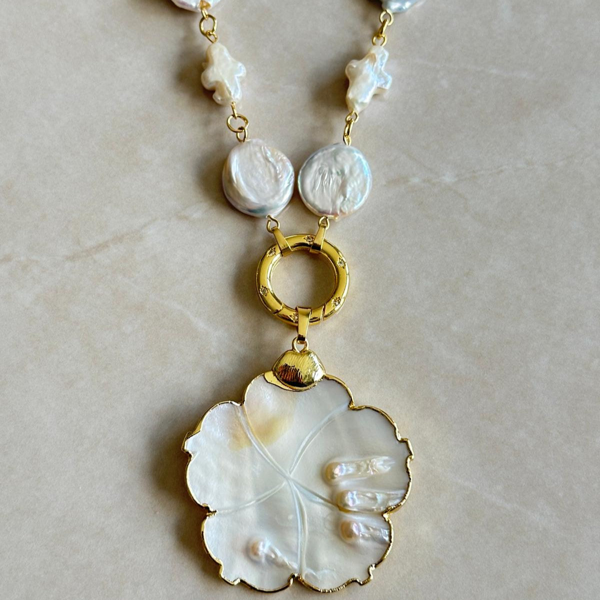 Petal Pearl Necklace