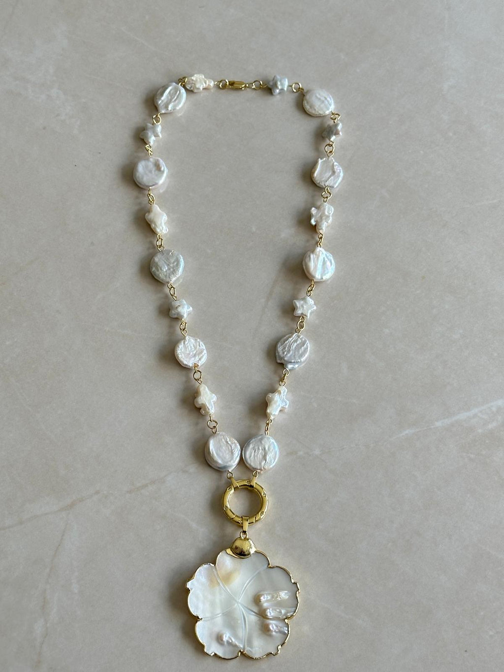 Petal Pearl Necklace