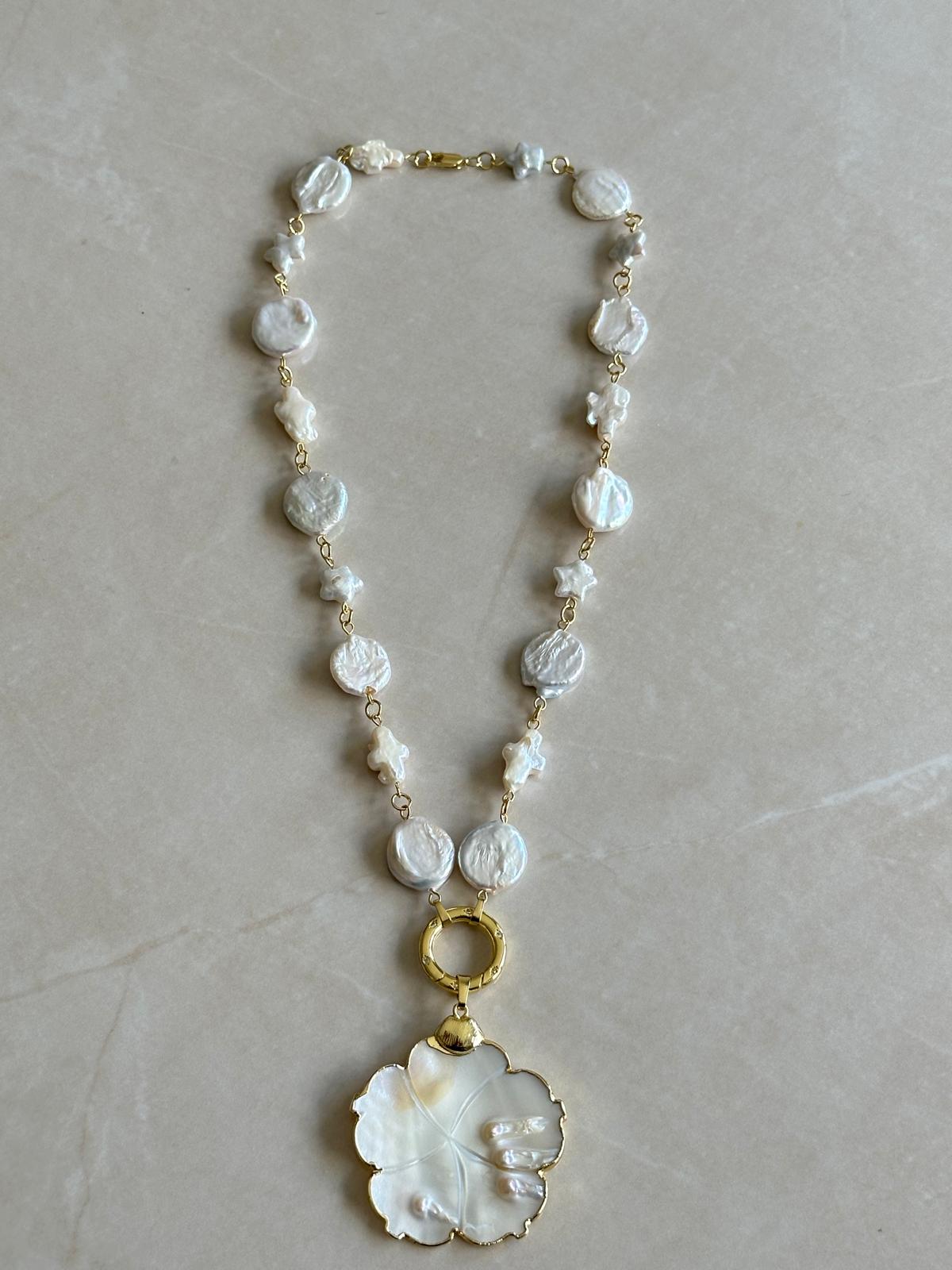 Petal Pearl Necklace