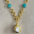 Aqua Pearl Necklace